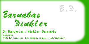 barnabas winkler business card